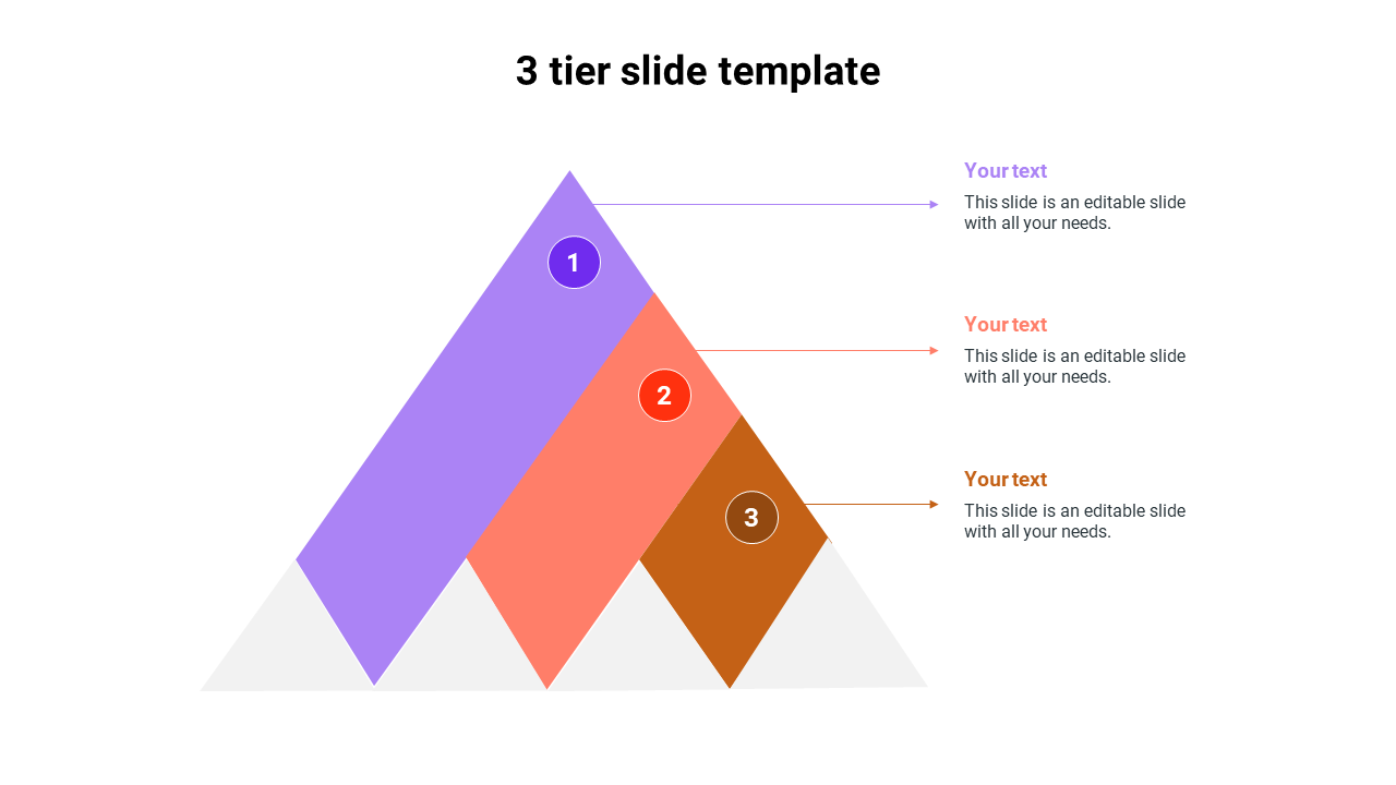 3 tier slide template